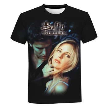 Buffy A vámpírvadász 3D Print Póló Férfi Női Divat Alkalmi Rövid Ujjú Póló TV-Sorozat Streetwear Túlméretezett Póló