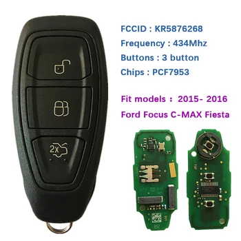 CN018056 Eredeti 3 Gomb Okos Ford Kulcs Frekvencia 434MHz Transzponder PCF 7953 KR5876268