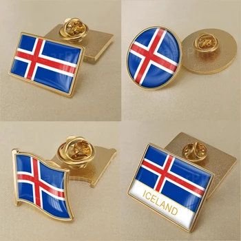 Címer, Izland Izlandiak Zászló Nemzeti Nemzeti Jelkép Virág Bross Jelvények Hajtóka Csapok
