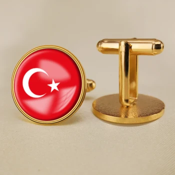 Címer Törökország, török Térkép Zászló Nemzeti Jelkép Mandzsettagomb
