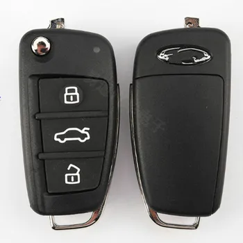 DAKATU 3 Gomb Flip Összecsukható Távoli Kulcs Esetben Shell Chery E3 E5 Arrizo 5 Kulcsnélküli Bejegyzés Fob Autó Kulcs Esetben