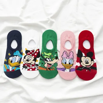 Disney Lány rajzfilm Mickey Donald Kacsa zokni nyári lány vékony szakasz aranyos rajzfilm elem zokni sekély száj zokni