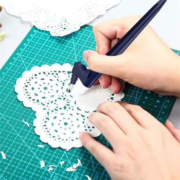DIY Art Kézműves Szerszámok 360 Forgó Penge papírvágó 3 Cserélje ki a Kést Hord Ellen Szerszám Ablak Rácsok Készítése