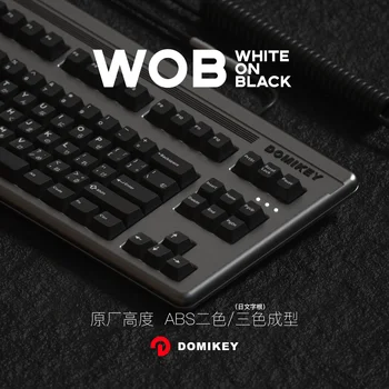 Domikey WOB Fekete-Fehér Keycaps ABS, Dupla lövés Cseresznye Profil Kulcs Kupakok MX Kapcsoló Mechanikus Billentyűzet