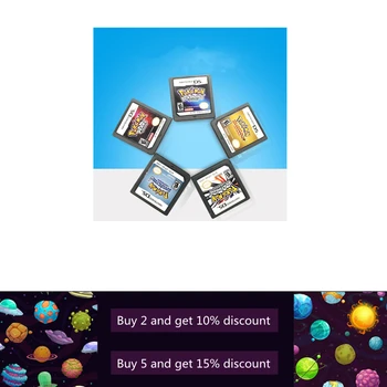 DS Játék Patron Konzol Kártya Pokeon Sorozat Fekete-Fehér HeartGold SoulSilver Gyémánt, Gyöngy, Platina R4 Változat Nintendo DS