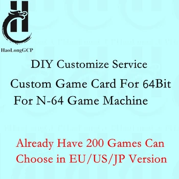 Egyéni Játék Kártya N64 Játék Konzol DIY Patron a 64 bites konzol a 8 gb-os memóriakártyára válassza a 200 játékok EU/US verzió