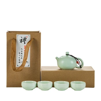 Eladó Utazási Teás Készlet Kung Fu Tea-Készlet Kerámia Hordozható Porcelán Teáskanna Teaset Gaiwan egy Csésze Tea Tea Tea Szertartás Eszköz