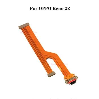 Eredeti Töltő Csatlakozó + Alaplap Csatlakozó Kábel OPPO Reno 2Z Reno2Z USB Töltő Port Dokkoló Flex Kábel Csere