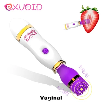 EXVOID Varázspálca Vibrátor AV Stick Szóbeli Csikló Vibrátorok Szilikon Felnőtt Szexuális Játékszerek Nőknek 360 Forgatás 12 Módok Anális Masszírozó