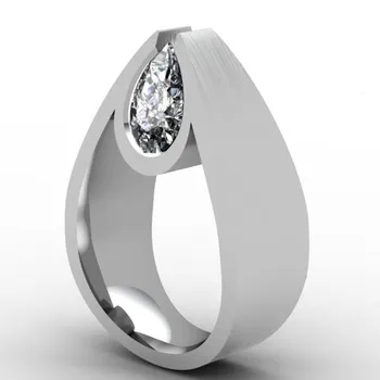 FDLK 2020-as Új Divat Ezüst Színű CZ Kő jegygyűrűt a Nő Magas Minőségű Cirkónia Kristály Gyűrű, Ékszerek, Ajándékok