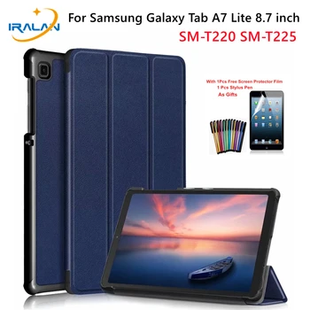 Fedél Samsung Galaxy Tab A7 Lite 8.7 SM-T220 SM-T225 Tabletta Esetben Tri-fold Nehéz PC hátlap Lap A7 Lite 2021 Esetben+Film+Toll