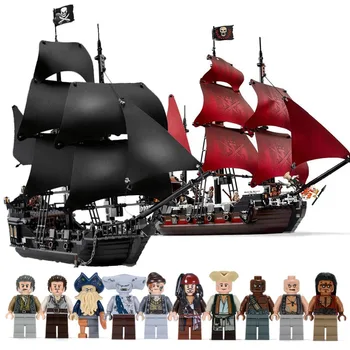 Fekete Hajó Gyöngy Kompatibilis Kalóz Hajó Modell Építőkövei Fiúk Szülinapi Karibi Ajándékok Gyerekeknek Játékok