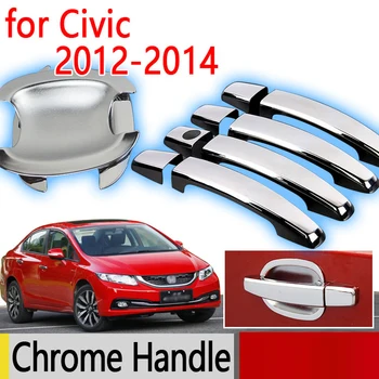 Forró Eladó Honda Civic 2012-2014 Tartozékok Króm Kilincs Luxus Nem Rozsda 2013 2014 Autó Üléshuzat Autó Stílus