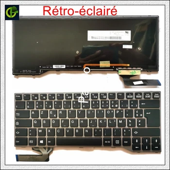 Francia háttérvilágítású Azerty billentyűzet Fujitsu Lifebook e733 rendszerről E734 E743 E744 E544 E736 E746 E546 E547 CP629229-04 MP-12R86F0-D853W FR