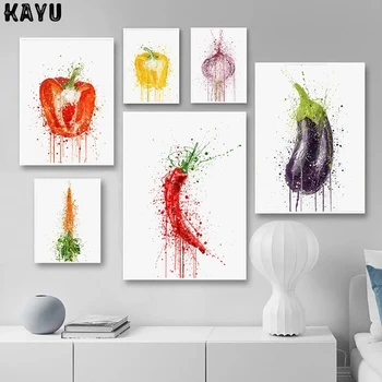 Friss Bolt Gyümölcs, Zöldség, Poszterek, Nyomatok Absztrakt Vászon Festmény Wall Art Kép A Modern Divat, Konyha, Étkező, Dekoráció