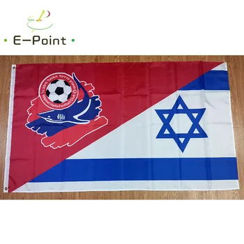 Fél Izrael Fele Hapoel Haifa FC Zászló 3ft*5ft (90*150 cm) Méret Karácsonyi Dekoráció az Otthoni Zászló Banner