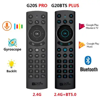 G20BTS Plusz G20S PRO 2.4 G Wireless Smart Hang Háttérvilágítású Air Egér Giroszkóp IR Tanulás Távirányító BT5.0 Android TV BOX