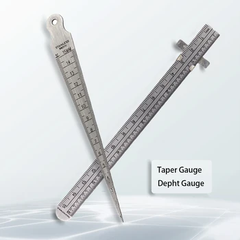Gazdasági 1.3 mm vastagság lyuk, rés mérési eszköz, Kúpos Nyomtáv + mélységmérő hegesztés gage