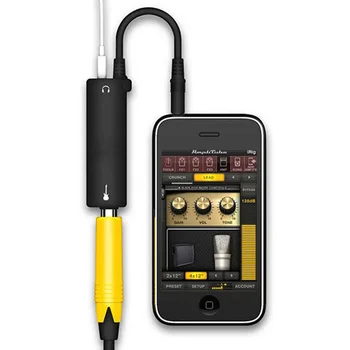 Guitar Rig Link Audio Interfész Kábel AMP Erősítő, effekt Pedál Adapter Tuner Rendszer Konverter iPhone iPad iPod