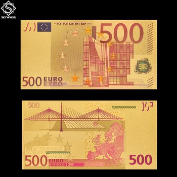 Gyűjthető Valuta 500 Euro Szín Bankjegy Számla Másolat Papír Pénz Megjegyzés