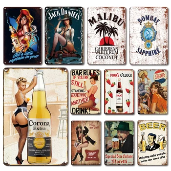 Hajó Klasszikus Whiskey Fém Poszter Adóazonosító Jel Vintage Írország Sört Fém Lemez Bár, Pub, Fali Dekor Plakkok Konyha Szoba