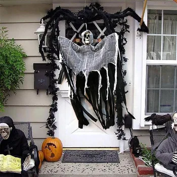 Halloween Dekoráció, Kellékek Koponya Géz Szellem Arcába Lóg Szellem Díszek Lógnak Koponya Horror Kellékek