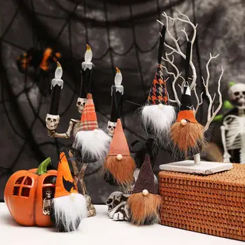 Halloween Gnome Plüss Manó Baba Díszek Lógnak Dekoráció Tomte Barátja Dekoráció Lakberendezés Medál Ajándék Halloween