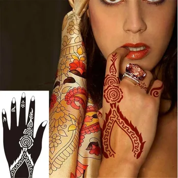 Ideiglenes Tetoválás Stencil Body Art Férfiak Nők Indiai Henna Minta Szépség Vízálló Hamis Kar, Kéz Újrafelhasználása Tetoválás