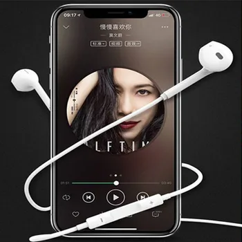In Ear Fülhallgató iPhone SE 12 11 7 8 Plusz XS MAX Pro Sztereó Hang Vezetékes Fülhallgató Drót Ellenőrzési Bluetooth-kompatibilis Fülhallgató