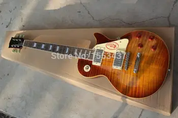Ingyenes szállítás 2015-ben új custom lp standard signature modell, elektromos gitár, vörös ötágú csillag Jimmy Page gitár