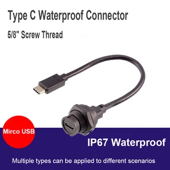 Ipari Extender Adatok Adapter USB C Típusú Beépülő modul Vízálló Mini Micro USB-Kábel Csatlakozó Panel PCB-Testület Kettős Női Aljzat