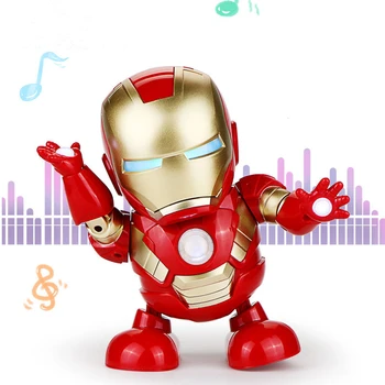 Iron Man-Pókember Amerika Kapitány A Marvel Legendák Sorozat Akciófigura Penész Zene Világító Tánc Játékok Szuperhős Elektromos Baba