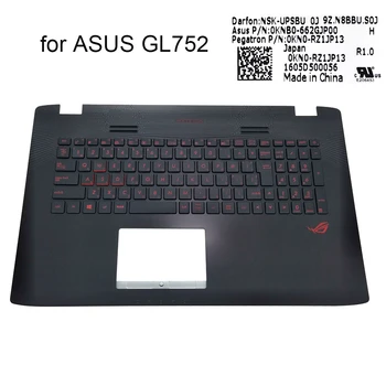 Japán háttérvilágítású billentyűzet ASUS ROG GL752VW GL752 VM GL752VL JP-japán laptop Billentyűzetek Topcase fekete palmrest 0KNB0 662GJP00