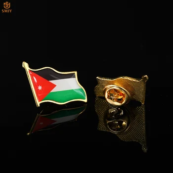 Jordán Hasemita-Ázsia Közel-Keleti Királyságban Zománc Zászló Bross Epoxi Cowboy Kitűző Bross Jelvény Ékszer Nagykereskedelem