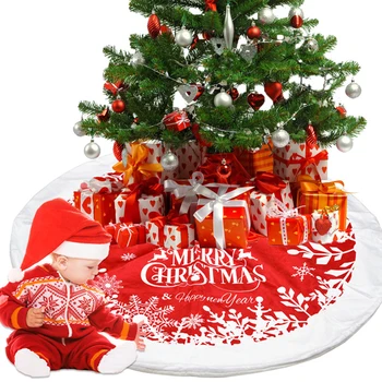 Karácsonyfa Szoknya Karácsonyfa Dekoráció Hópihe Fehér Karácsonyfa Szoknya Plüss Karácsonyfa Lábtörlő Szőnyeg Új Év Fél 2021