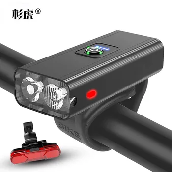 Kerékpár Lámpa Esővédő USB Töltés LED Kerékpáros Világítás Első Lámpa, Fényszóró Ultrakönnyű Alumínium Zseblámpa Kerékpár Lámpa
