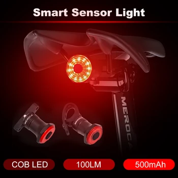 Kerékpár Lámpa hátsó Lámpa Vízálló Kerékpár Lámpa Hátsó Háttérvilágítás Nyereg LED USB Újratölthető Lámpa Biztonsági Lovaglás Figyelmeztetés 