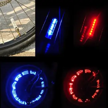 Kerékpár Szelep Fény Kerékpár Szelep Lámpa Kék Színek Gumi Sapka LED Levelet Vaku Kerék Fényt az Autók Kerékpár, Motorkerékpár Tartozékok