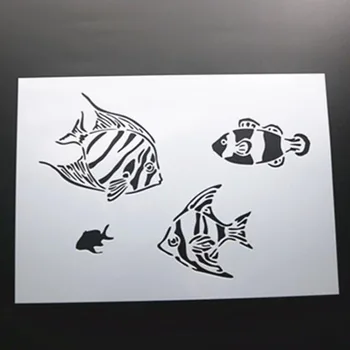 Kis Hal Festmény Sablon DIY Rétegződés Stencil Festmény Scrapbook Színezés Dombornyomás Album Dekoratív Kártya Sablon Újrahasznosítható