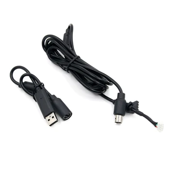 Kiváló Minőségű USB-4-Pin Kábel Kábel Kábel +Szakadár Adapter Csere Xbox - 360 Vezetékes Szabályzó Tartozékok
