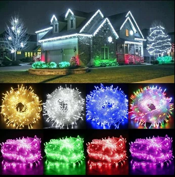 Kültéri karácsonyi led string fények 100M 50M 30M 10M 20M 5M Luces Decoracion tündér fény ünnepi fények, világítás fa garland