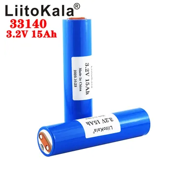 LiitoKala 33140 3.2 v 15Ah lifepo4 lítium akkumulátorok 3.2 V Sejtek diy 12v 24v e-bike e-scooter power tools Akkumulátor