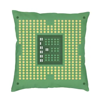Luxus CPU Processzor Áramkör Párna Borító Poliészter Chip Párnát Esetben Haza Dekoratív