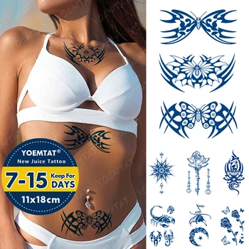 Lé Tinta Tetoválás, Body Art, Tartós, Vízálló Ideiglenes Tetoválás Matrica Pillangó Totem Tetoválás Kar Hamis Mandala Henna Tatto Nők