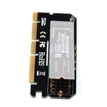 M. 2 SSD PCIE 3.0 X16 Adapter LED M Gombot Interfész Kártya Suppor PCI Express 3.0 x4 a NVMe 2230-2280 m Méretben.2 SSD