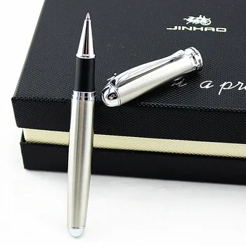 Magas Minőségű Jinhao 750 Golyóstoll Luxus a 0,7 MM-es Heggyel Ezüst színű Klip golyóstoll, Írás, Üzlet, Iroda tanszerek caneta