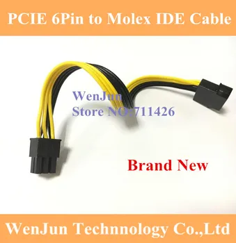 Magas Minőségű Molex 4 tűs D, hogy 6pin pci-e hálózati Kábel IDE-4 tűs, hogy 6pin Videó Kártya hálózati kábel 6-pin 4-pin kábel Ingyenes szállítás