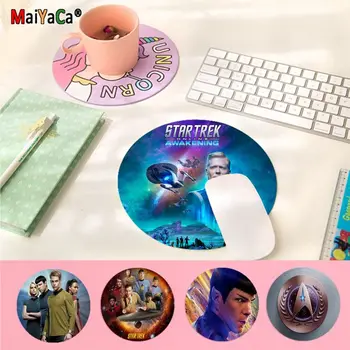 Maiyaca Új design Star Trek játékos játszani szőnyeg kerek gaming Mousepad Anti-Slip Laptop PC Egér Pad Mat gaming Mousepad