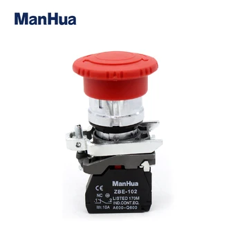 ManHua XB4-BS542 vészleállító Nyomógomb Kapcsoló Ipari Vezérlő viszont, hogy kiadja nyomógomb kapcsoló