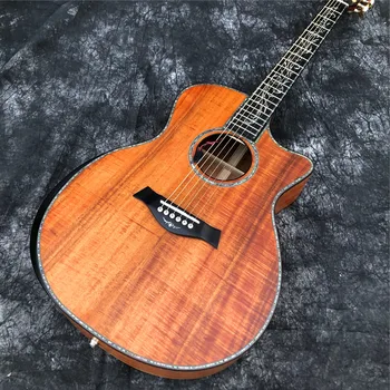 Matt Kész Minden Koa Fa PS14ce Akusztikus Gitár,Abalone 41 Cm Ébenfa fingerboard Cutaway Szilárd Koa Guitarra